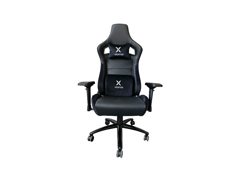 Gaming Chair: Vertex Predator Gaming Chair Black Car Leather